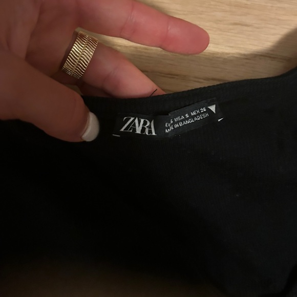 zara gathered tie top black - Picture 3 of 3